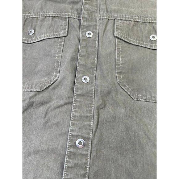 KUHL Men's Olive Green Military shirt Jacket Cotton Nylon Medium Medium - Picture 2 of 7